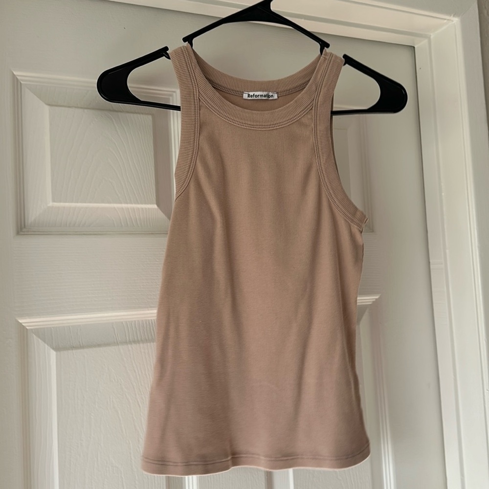 Reformation Tasha Tank Tan